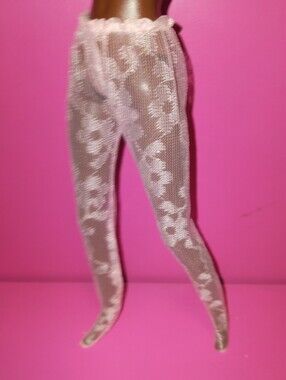 Barbie doll Pink lace pantyhose 80s